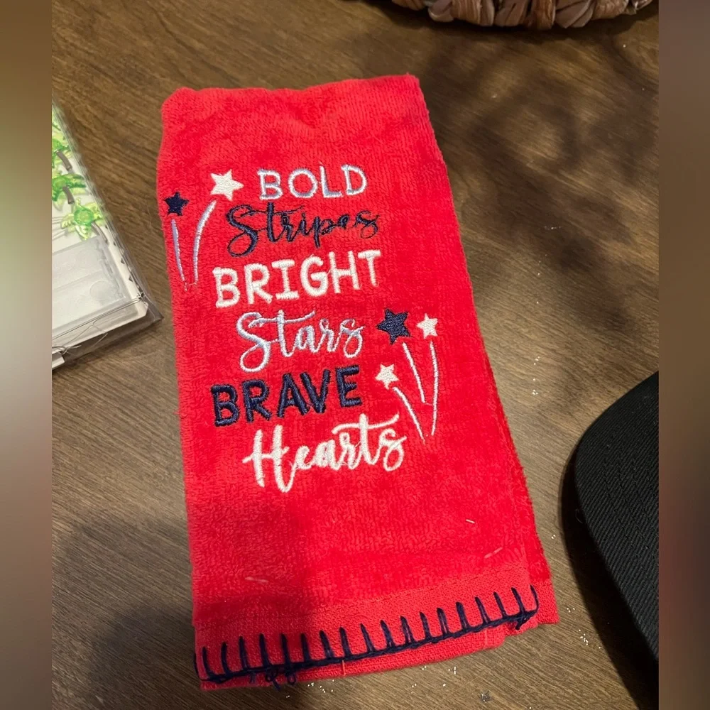 Red Patriotic Hand Towel
